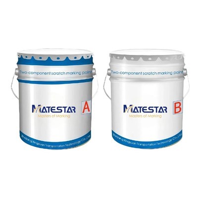 Dvousložková rozpouštěcí barva na značení silnic